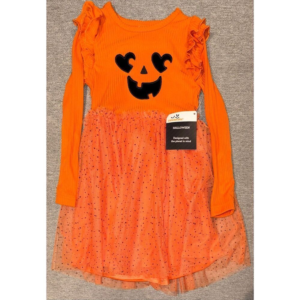 Halloween orange pumpkin dress size 3T